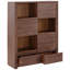 Edwin 130cm H x 100cm W Solid Wood Library Bookcase