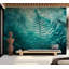 Papier peint botanique - ombres fougères bleues-1954676008