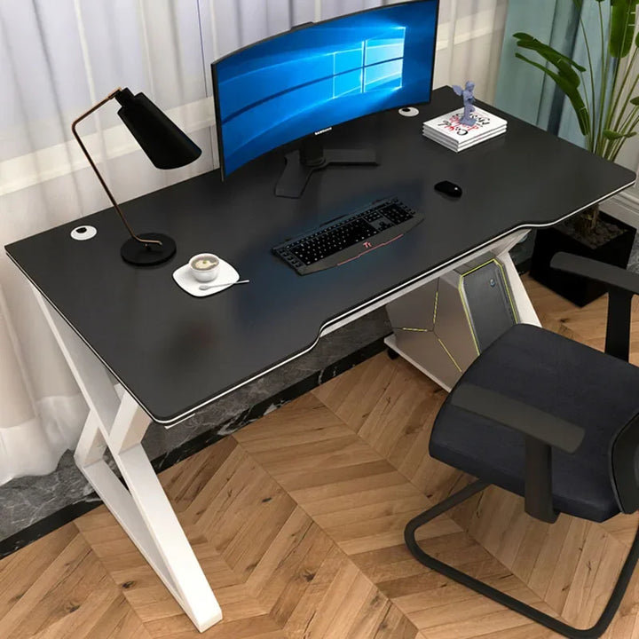 Naeli Rectangle Computer Desk, 29.52cm H x 47.24cm W x 23.62cm D, Black/White