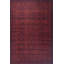 Tapis afghan rouge à motif tissé rétro-257315331