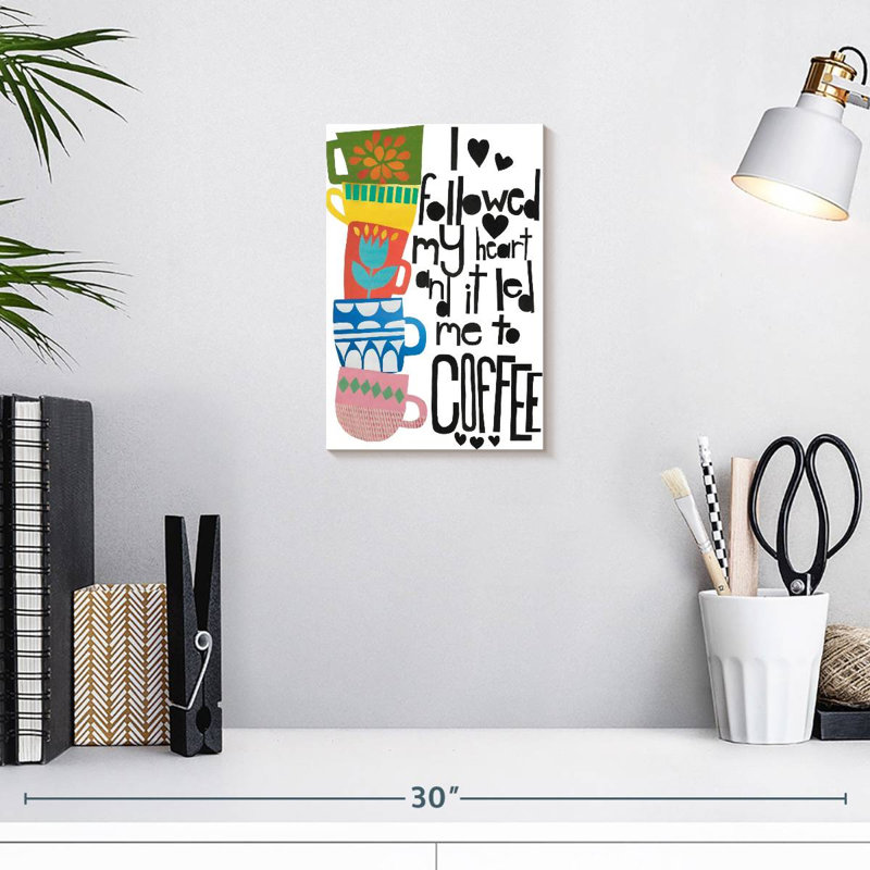 Tergel cœur et café, H 12 po x l 8 po