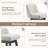 360°Bar Counter Stool with Solid Wood Frame-534398503