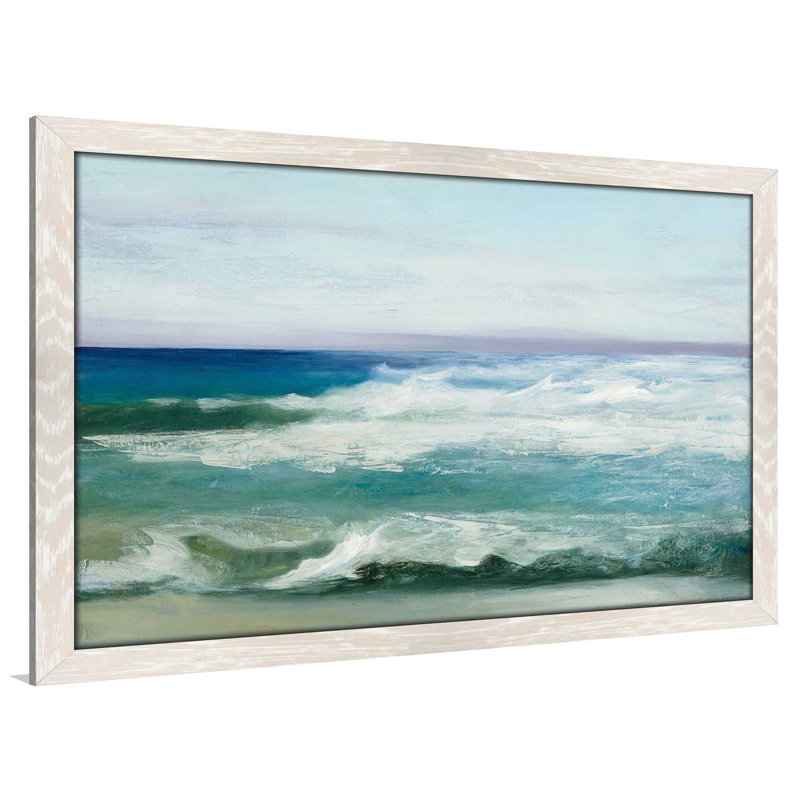« azure ocean », reproduction de peinture à l’acrylique, H 21,5 po x l 27,5 po x P 0,75 po