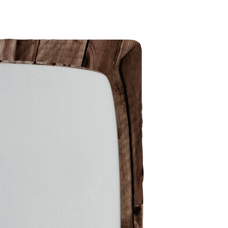 Twin Gray Microfiber Wooden Print Fitted Sheet