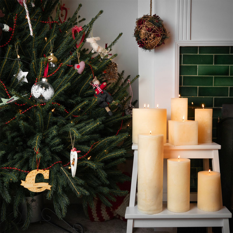 Vanilla Scented Pillar Candle, 15cm H x 7.5cm W x 7.5cm D