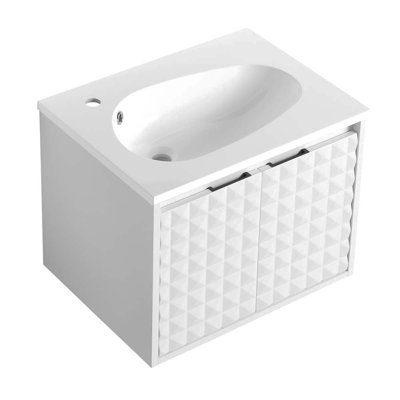 Tirso 24.02'' Single Bathroom Vanity with Resin Top