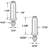 Bi-Fold Door Bottom Pivot Kit, Two 3/8 In. And Two 7/16 In. Plastic Base Diameters, Grooved Steel Pivot Tips, Adjustable (2 Pair)