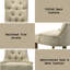 2 chaises en tissu beige avec chêne récupéré - dossier élégant, chaises d'appoint de conception 2, conception confortable