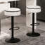 2 tabourets de bar à hauteur réglable en lin, pivotant à 360 ° et avec rangement pour 2 chaises de salle à manger, poche pour tabouret