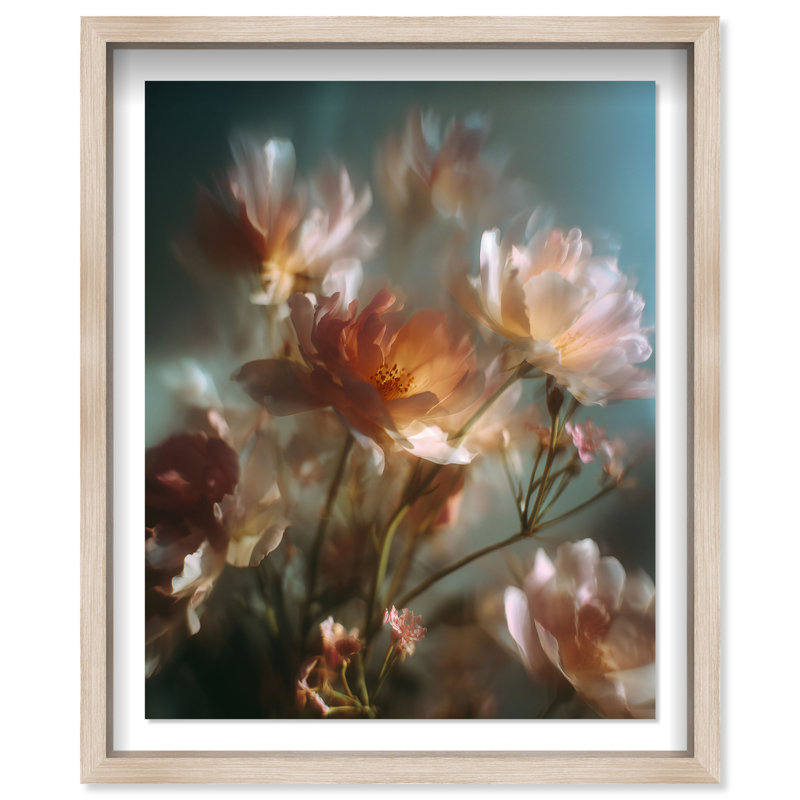 Mystic Meadow Framed Graphic Art, 46.5"H x 37.5"W, Natural Oak Shadowbox