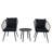 3 - Piece Seating Group With Glass Top Table-514446446