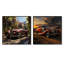 Expressionist Vintage Car Spirit - Ensemble de 2 voitures carrées-107695097-107695102