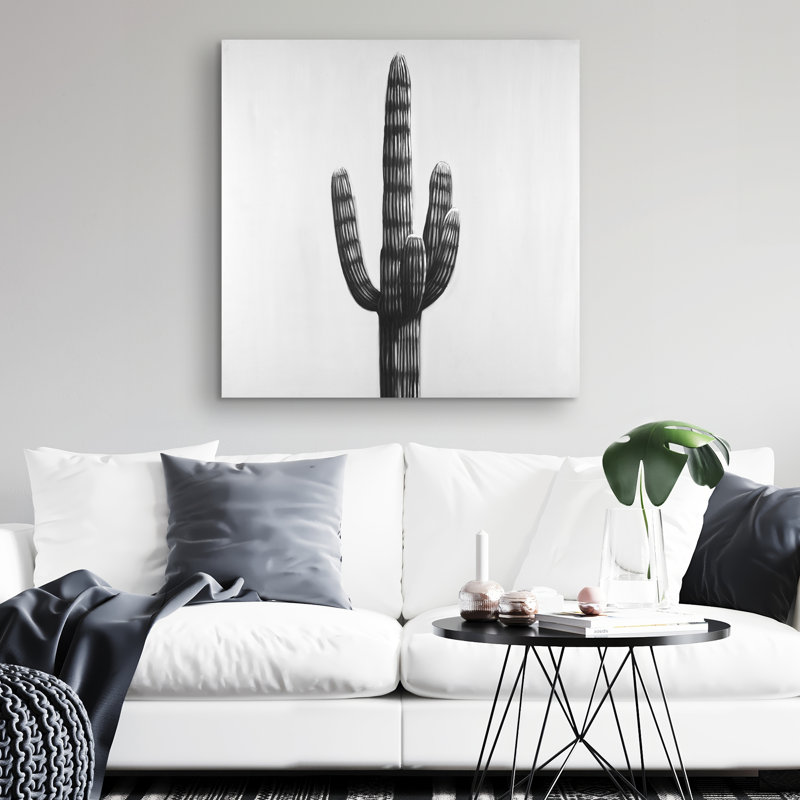 Large cactus - 32"x32" art on canvas