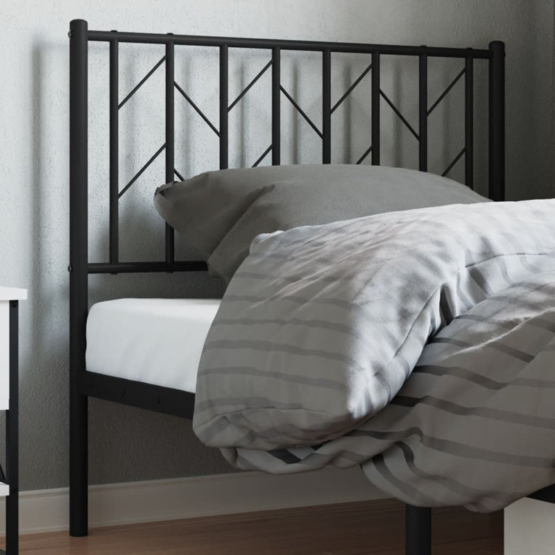 Nikka Metal Headboard, 90cm, Black