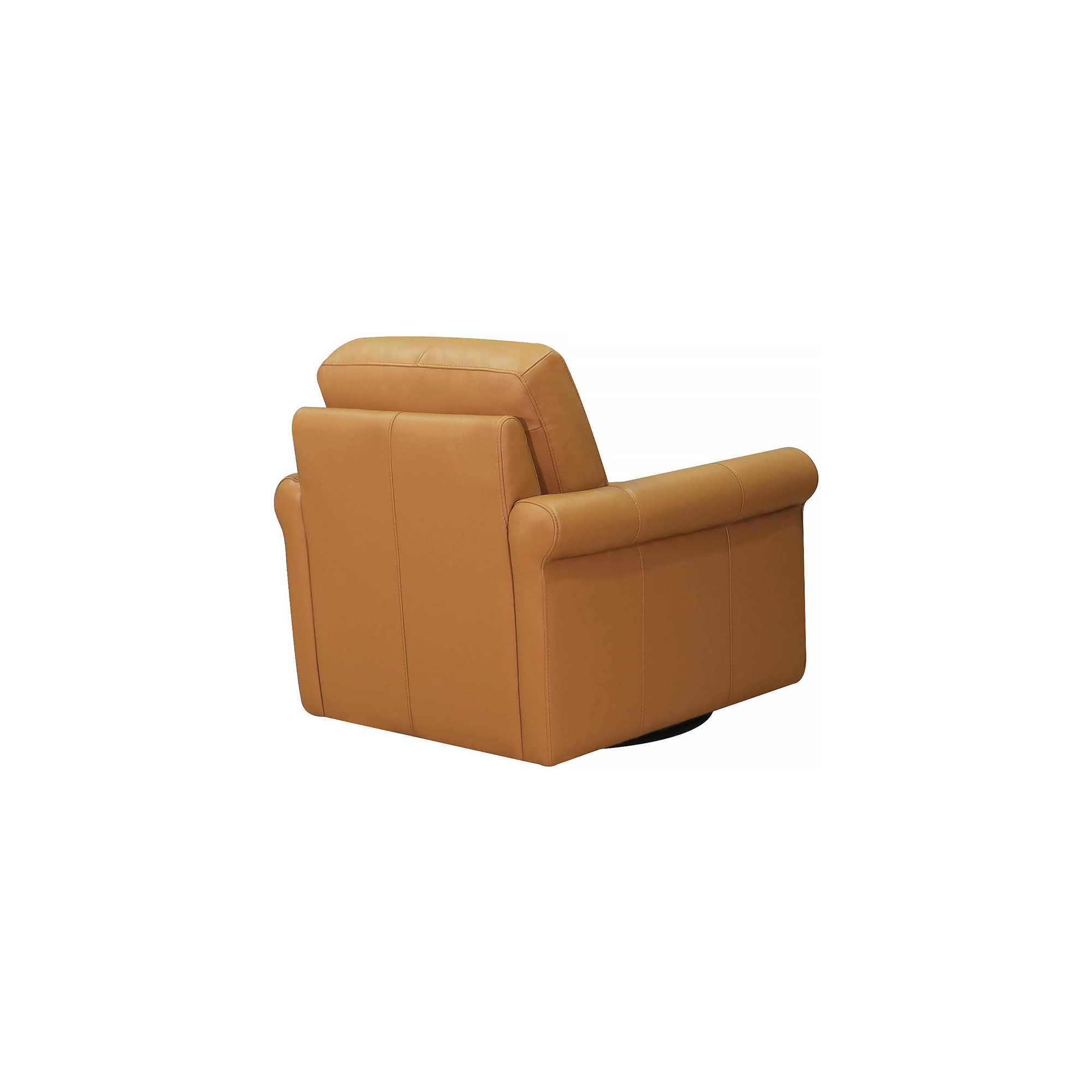 Mayoworth Top Grain Leather Swivel Chair, Brookfield Cognac Genuine Leather