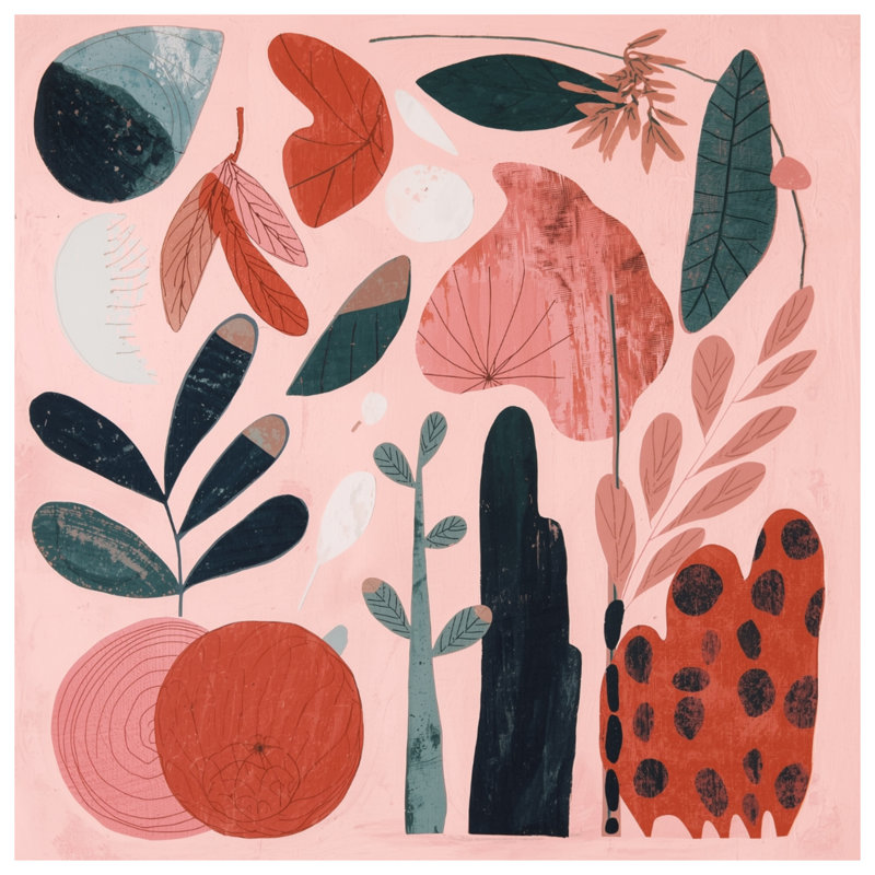 Abstract Botanical Shapes Comforter, Twin