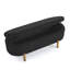 Banc de rangement repose-pieds ovale, pieds en bois d'hévéa (46 po x 17,7 po x 10,8 po)-1565984574
