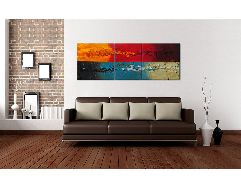 3 Piece No Frame Painting on Canvas