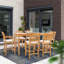 Outdoor 13 - Piece Teak Bistro Set