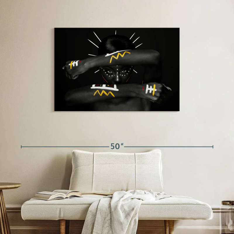 Art corporel tribal Senne, H 26 po x l 39 po