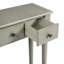Retro Grey Wash Entryway Table with 4 Drawers and Open Shelf for Versatile Storage and Stylish Decor-1262642742