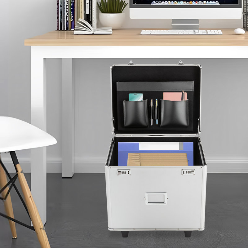Lockable File Box with Wheels