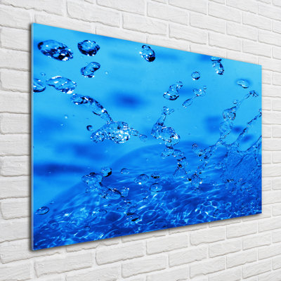 Drops Of Water - No Frame Print on Glass