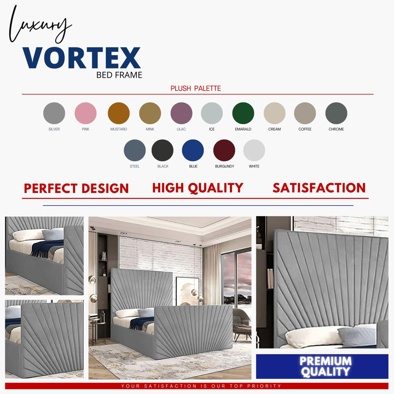Buckingham Chesterfield Velvet Upholstered Bed Frame - Deep Button, Sprung Slats, Silver, Double (4'6)