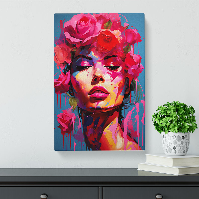 Rose Pop - No Frame Print, 60cm H x 40cm W x 3cm D