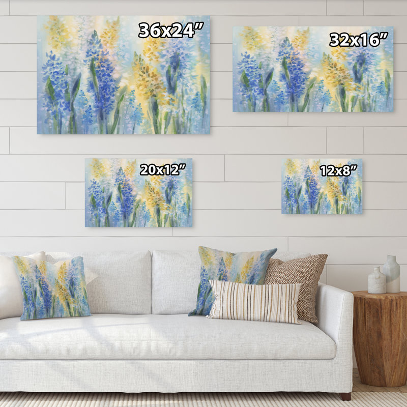 Fleurs printanières - reproduction sur toile, H 8 po x l 12 po x P 1 po, Toile tendue