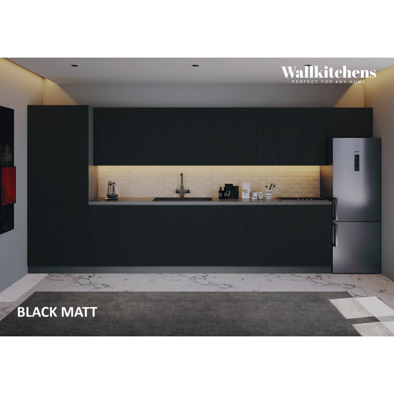 12'' W x 30'' H Medium Density Fiberboard (MDF) End Panel Ready-to-Assemble, Black