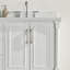 Meuble-lavabo double autoportant de 60 po avec 2 ensembles de poignées et comptoir en marbre de haute qualité