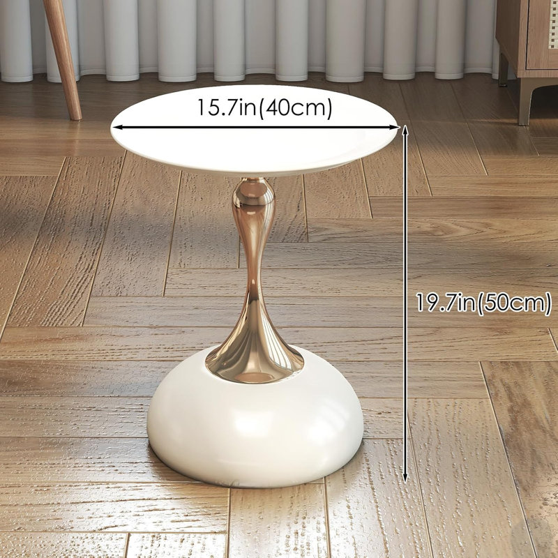 Table d'appoint ronde en métal