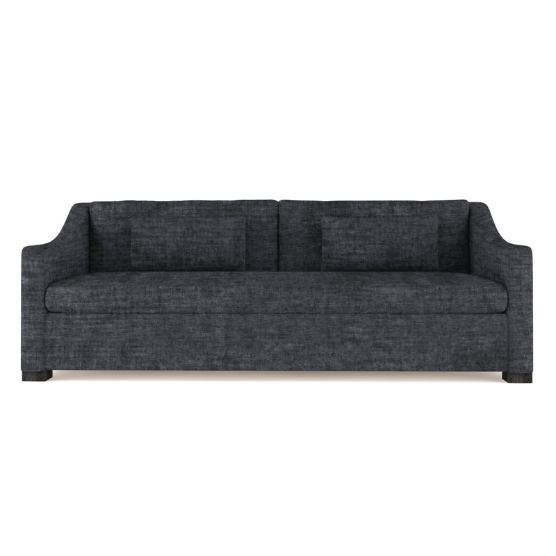 Canapé Crosby, H 32,5 po x l 96 po x P 43 po, Velours écrasé graphite, Ébène