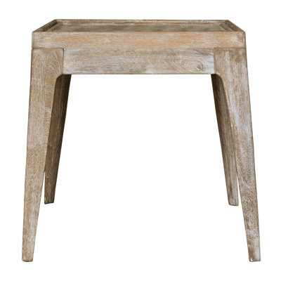 Schmitt Solid Wood Tray Top End Table