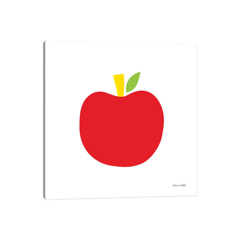 Red Apple by Ann Kelle - Wrapped Canvas Print, 45.72 cm H x 45.72 cm W