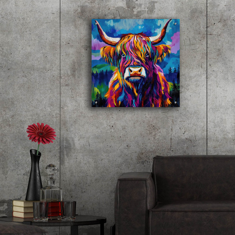 «Macau» par Rich Monet, art mural en verre acrylique, H 24 po x l 24 po x P 0,2 po