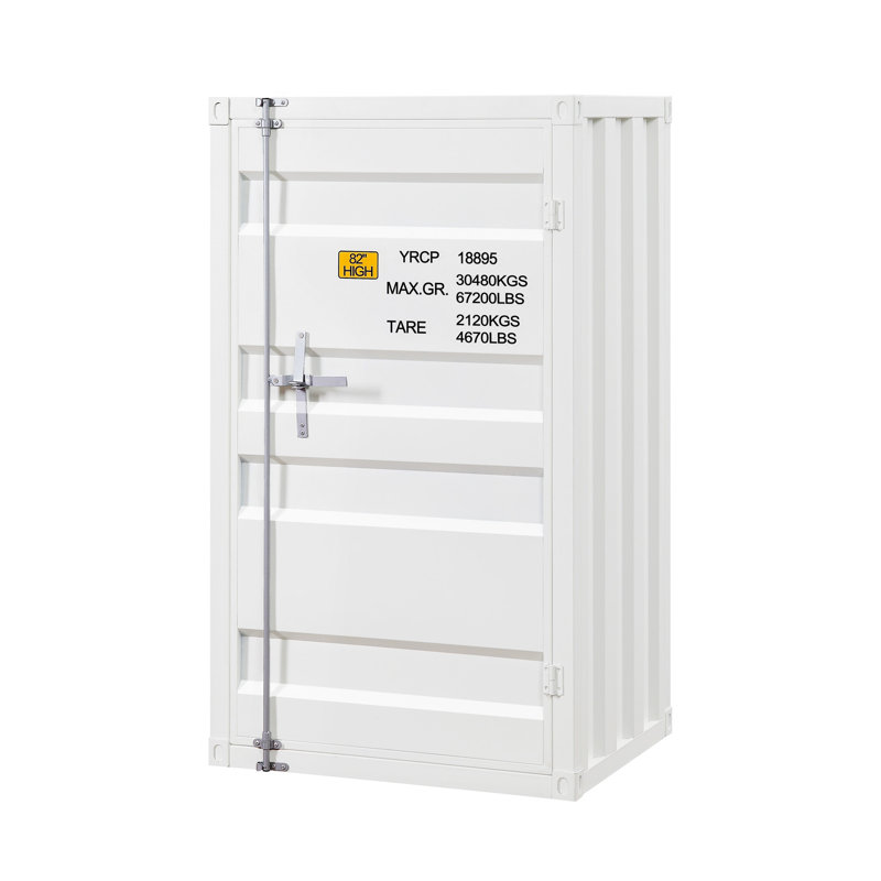 White 1-Door Chest with Container Lock
