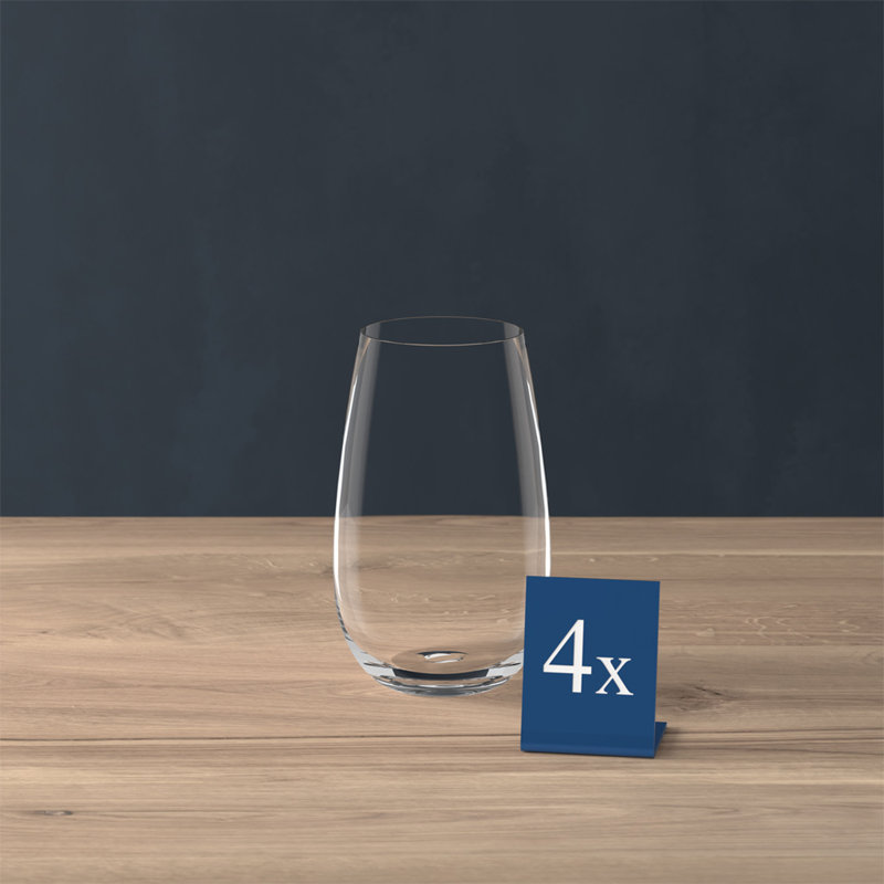 Entrée Set/4 5.5" Crystal Drinking Glasses