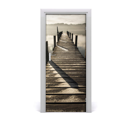 Wooden Pier Door Decal