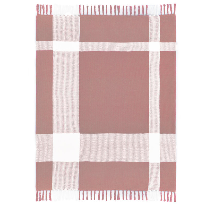  Couverture en coton écossais, Rose