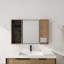 Armoires à pharmacie peu encombrantes avec rangement, meuble-lavabo moderne en bois