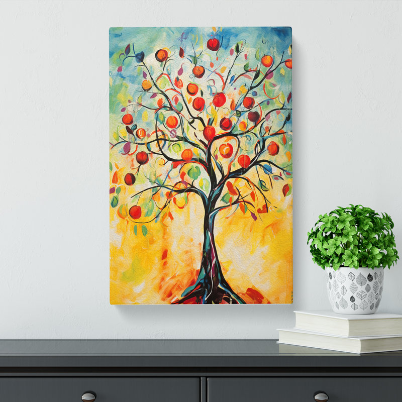 Apple Tree Action - Wrapped Canvas, 76cm H x 50cm W x 3cm D