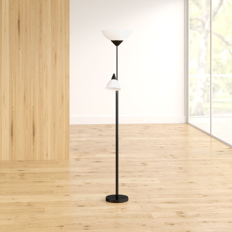 Sonia 180cm Torchiere Floor Lamp, Black