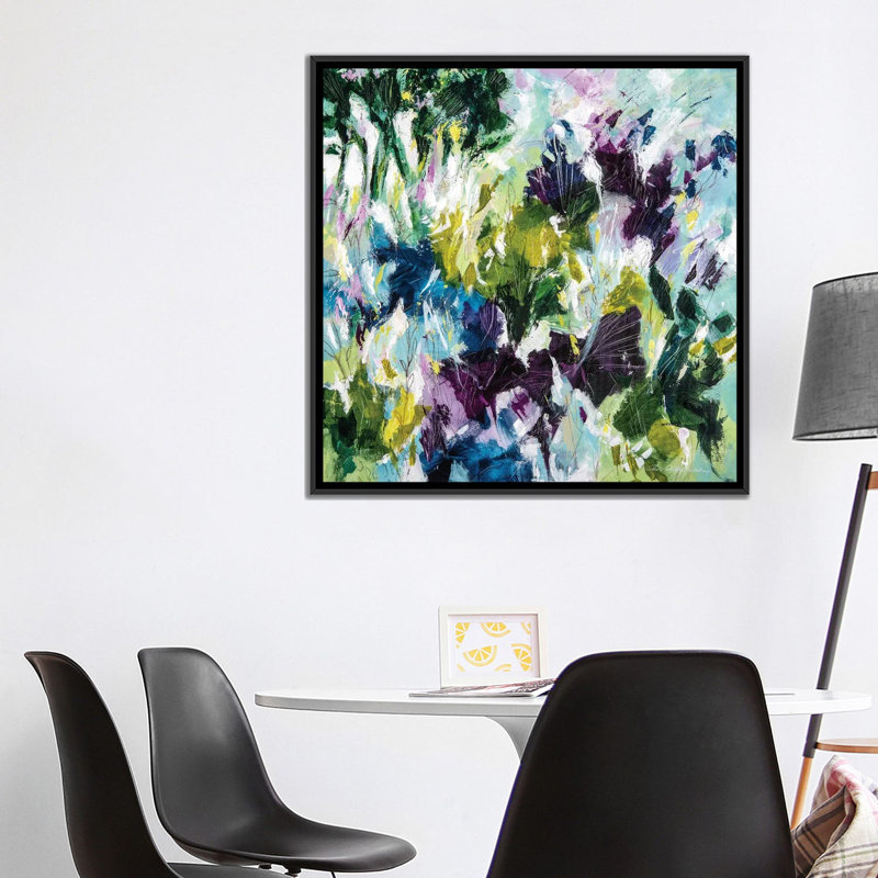 « Nature Imprints III » par Cristina dalla Valentina, impression d’art graphique, Toile avec cadre noir, Pas de tapis