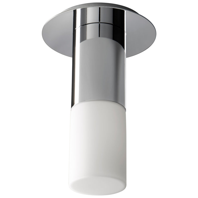 Plafonnier encastré 1 lumière 5,88 po Annaley, Chrome poli, H 9 x l 5,88 po x P 5,88 po