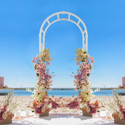 7.1' H x 3.2' W Vinyl Arbour