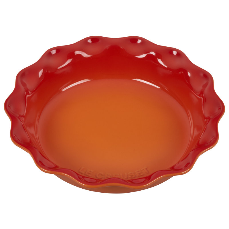 Le Creuset Stoneware 9" Pie Dish, Flame
