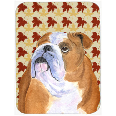 East Urban Home Bulldog English Portrait Glass Cutting Board