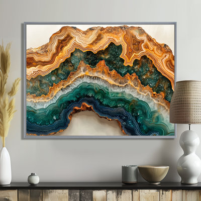 Agate And Emerald Stone Into The Wood Slide I - Agate Wall Art